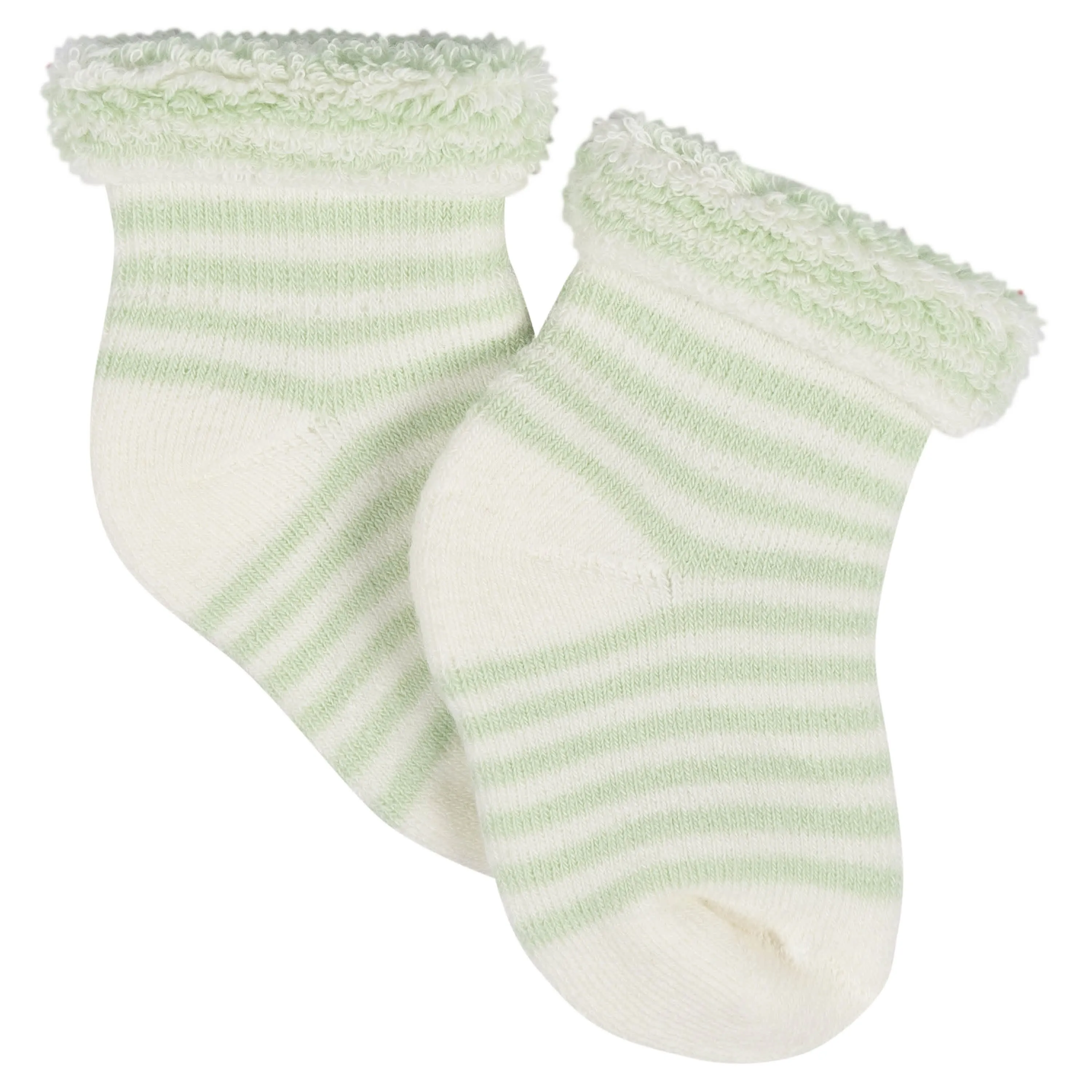 12-Pack Baby Neutral Happy Veggies Terry Wiggle Proof Socks