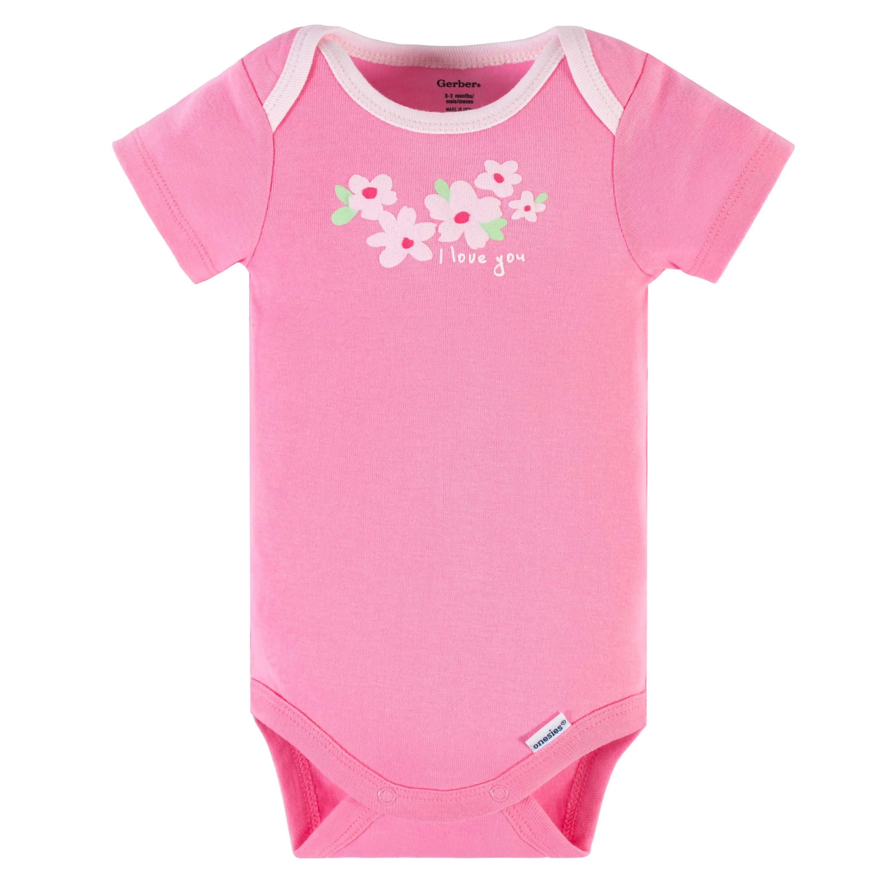 3-Piece Baby Girls Summer Blossom Short Sleeve Onesies Bodysuits & Pants Set