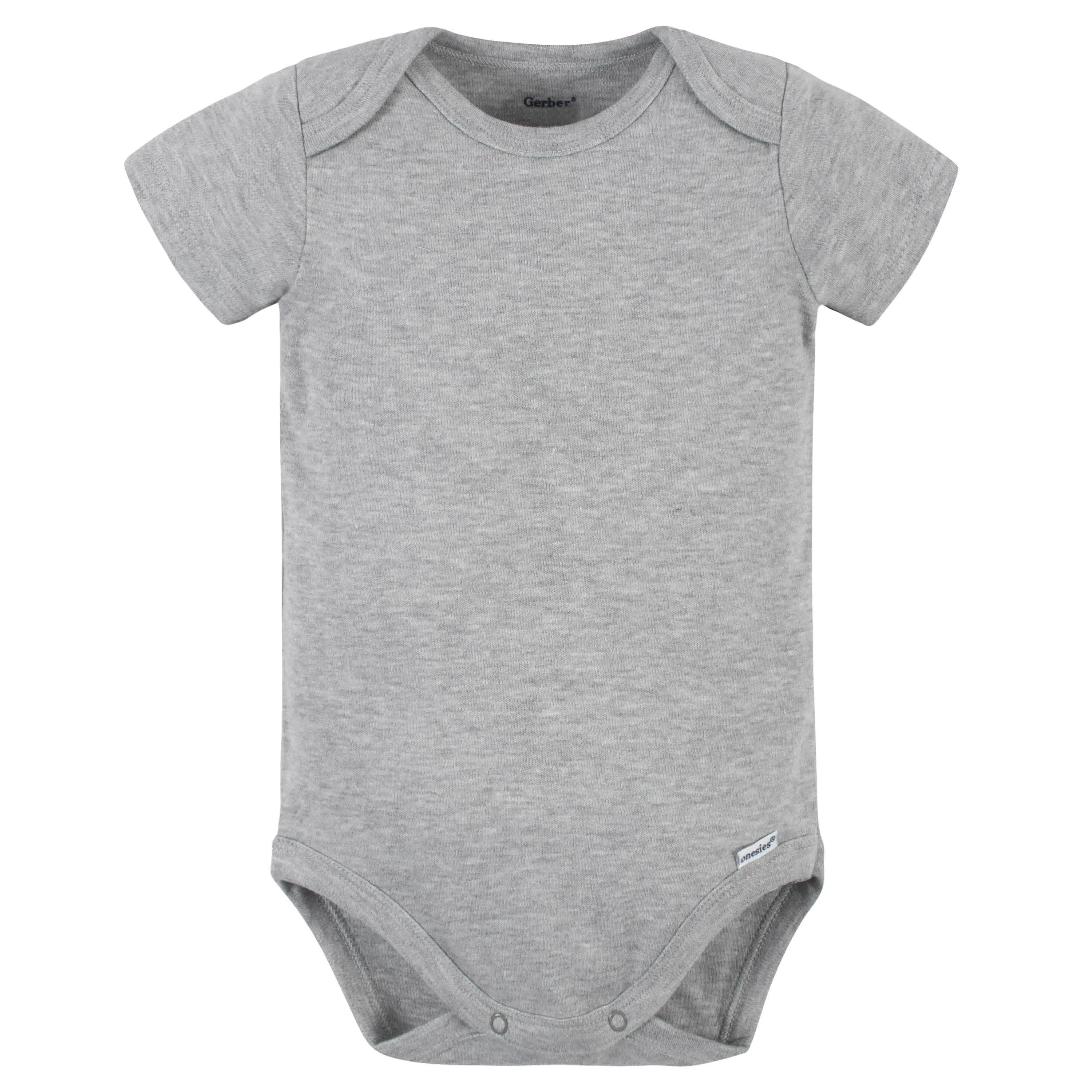 5-Pack Baby Heather Grey Premium Short Sleeve Onesies Bodysuits