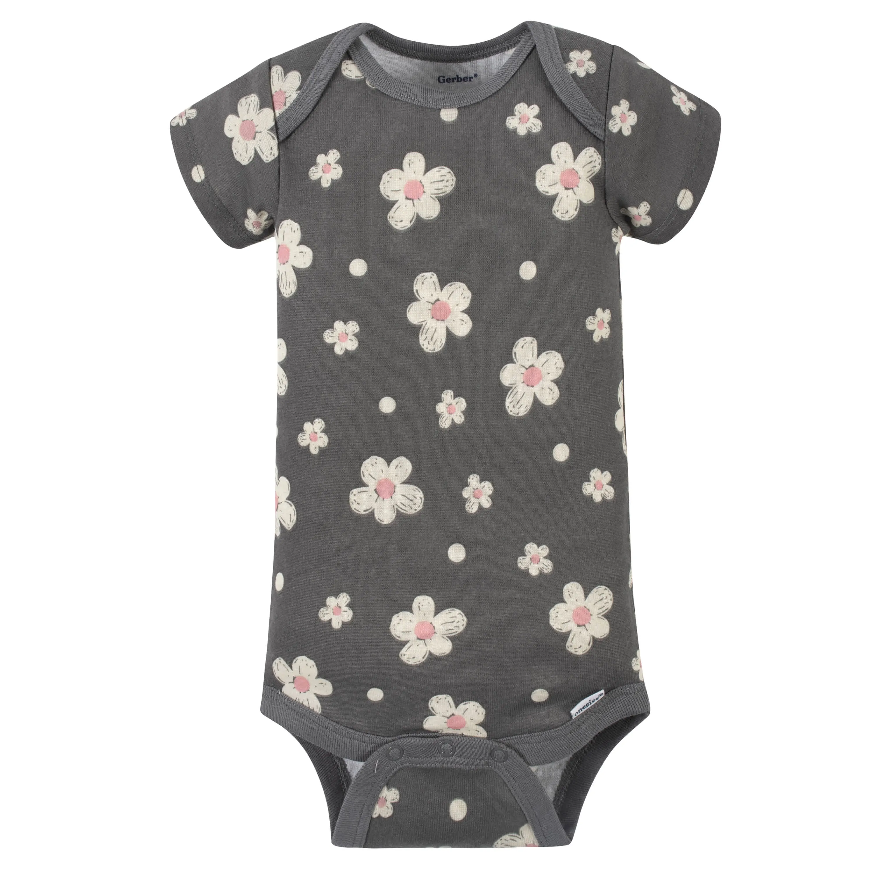 4-Pack Baby Girls Leopard Short Sleeve Onesies Bodysuits