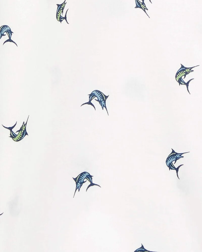 Oshkosh Fish Print Button-Front Shirt