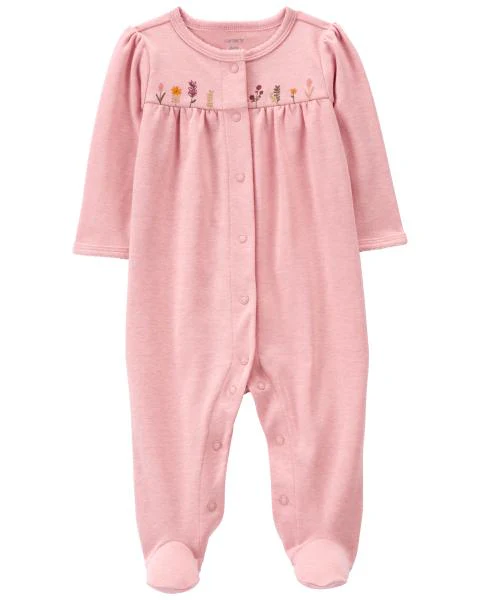 Carter's Floral Snap-Up Cotton Sleep & Play