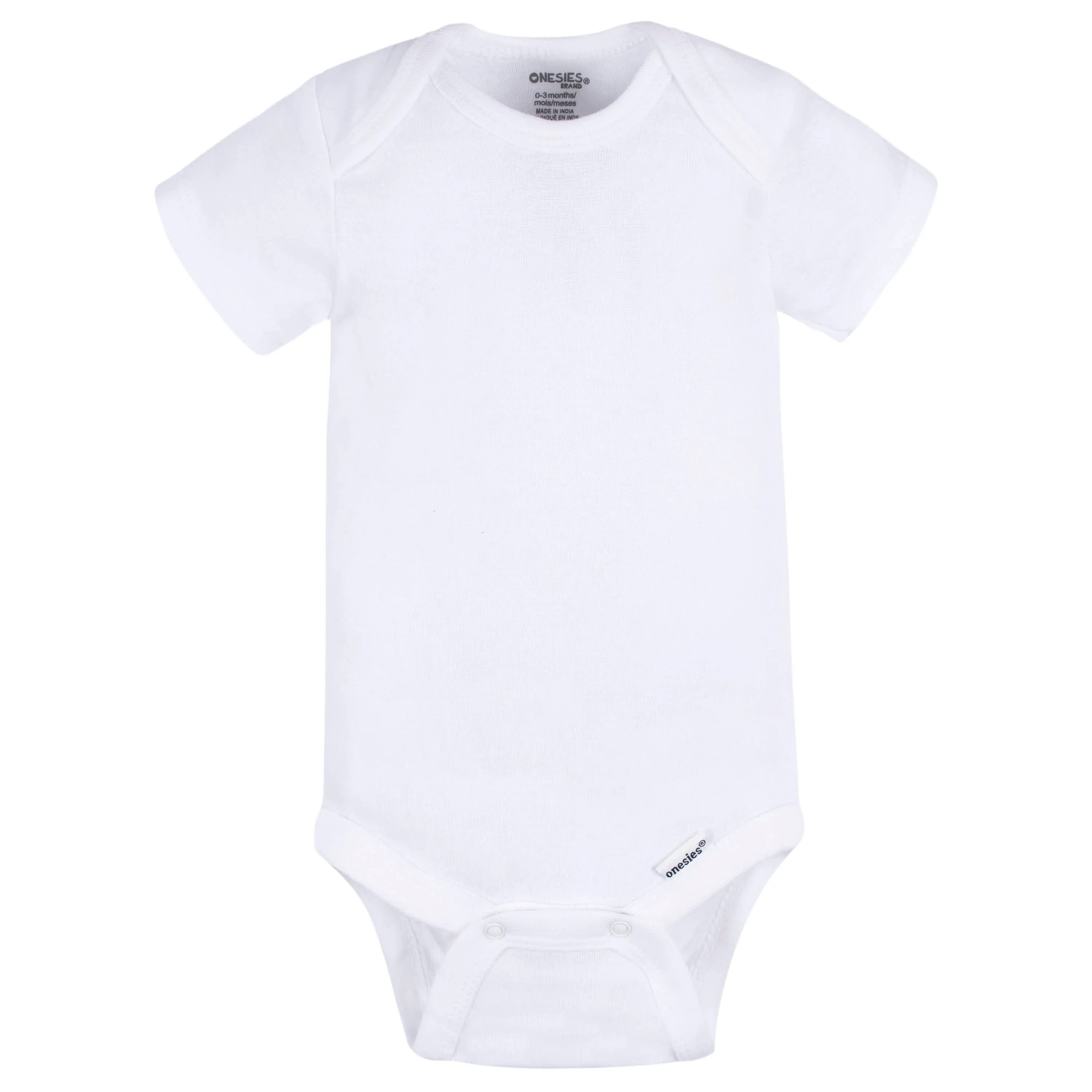 2-Pack Baby Neutral White Short Sleeve Onesies Bodysuits