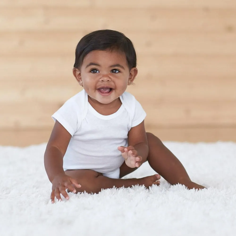 5-Pack White Short Sleeve Onesies Bodysuits