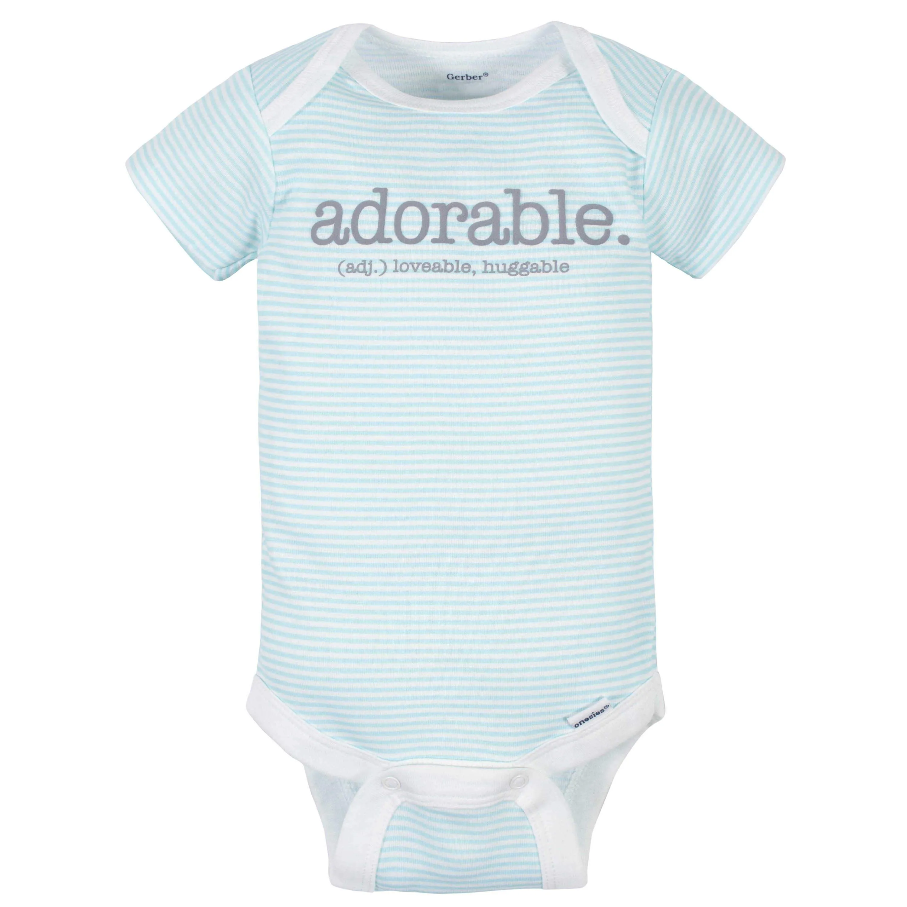 8-Pack Baby Neutral Words Short Sleeve Onesies Bodysuits