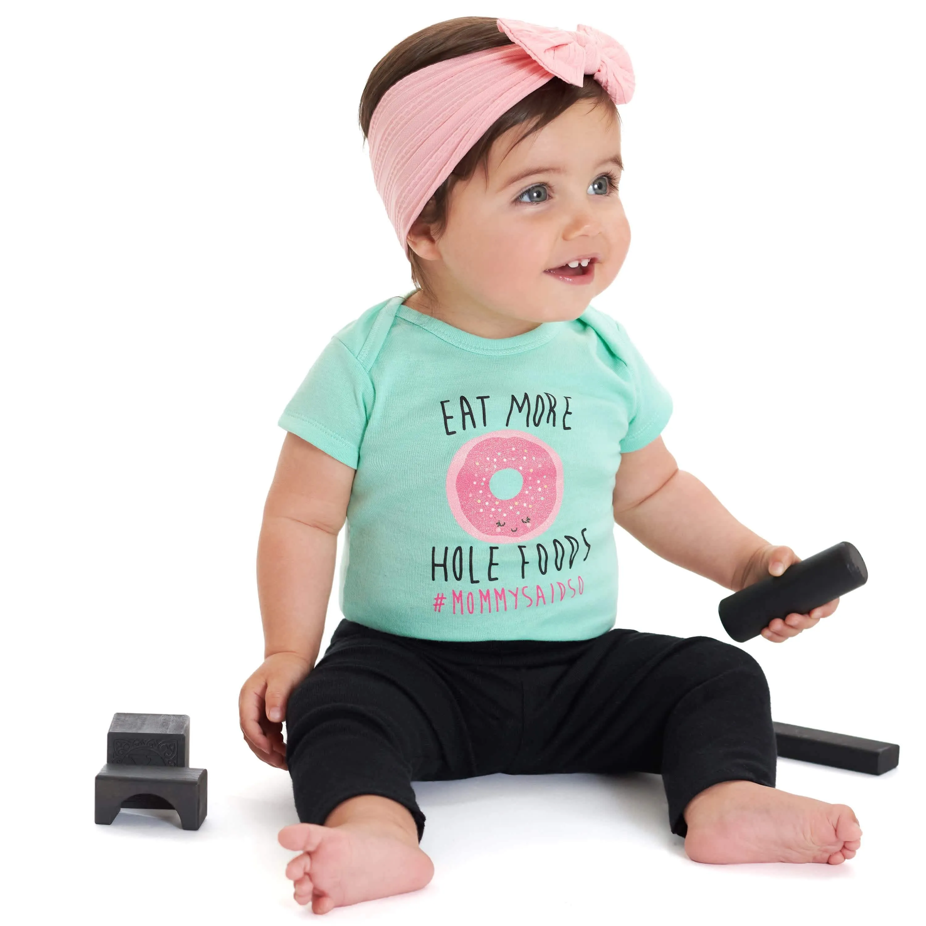 6-Piece Baby Girls Donut Onesies Brand Bodysuits & Pants Set