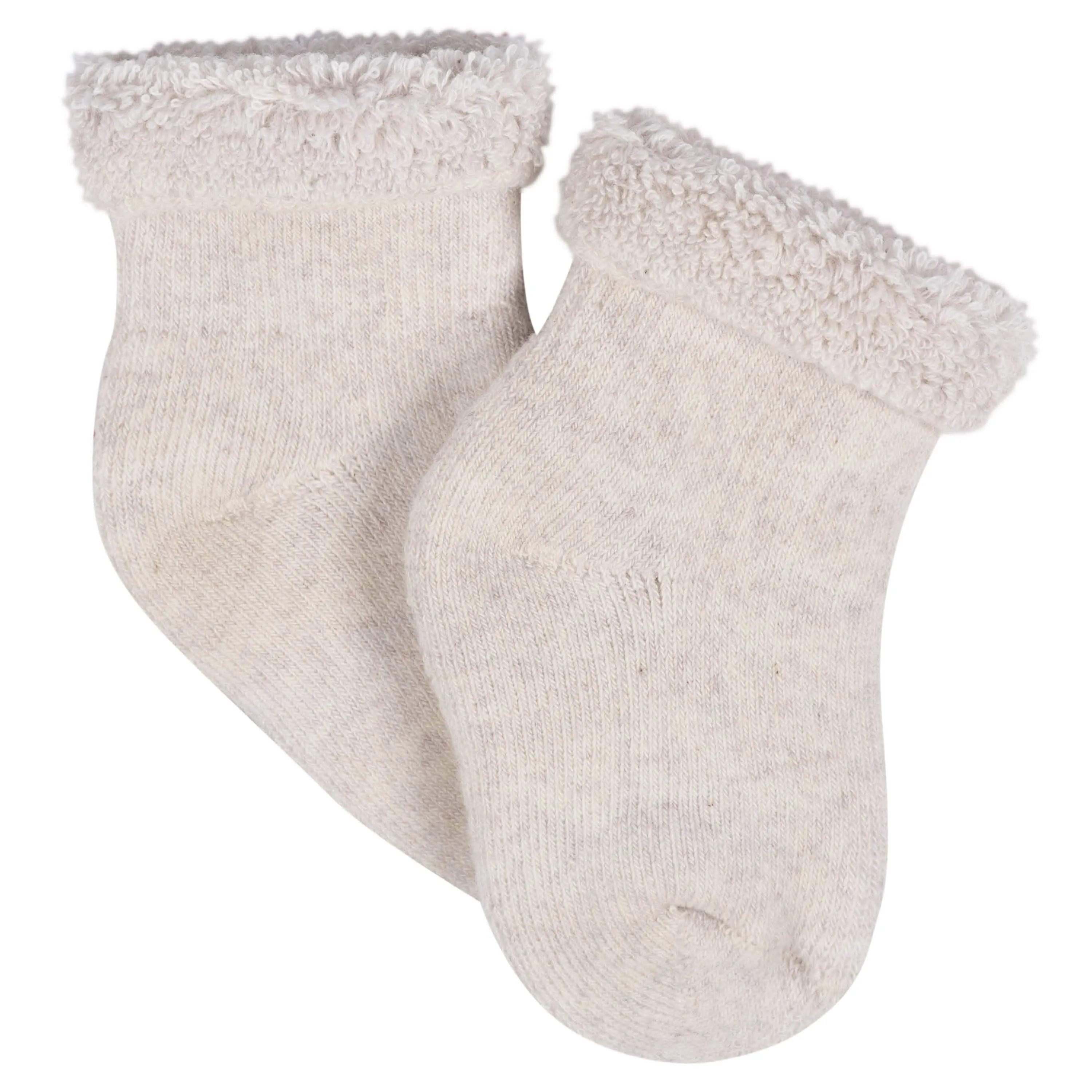 12-Pack Baby Neutral Happy Veggies Terry Wiggle Proof Socks