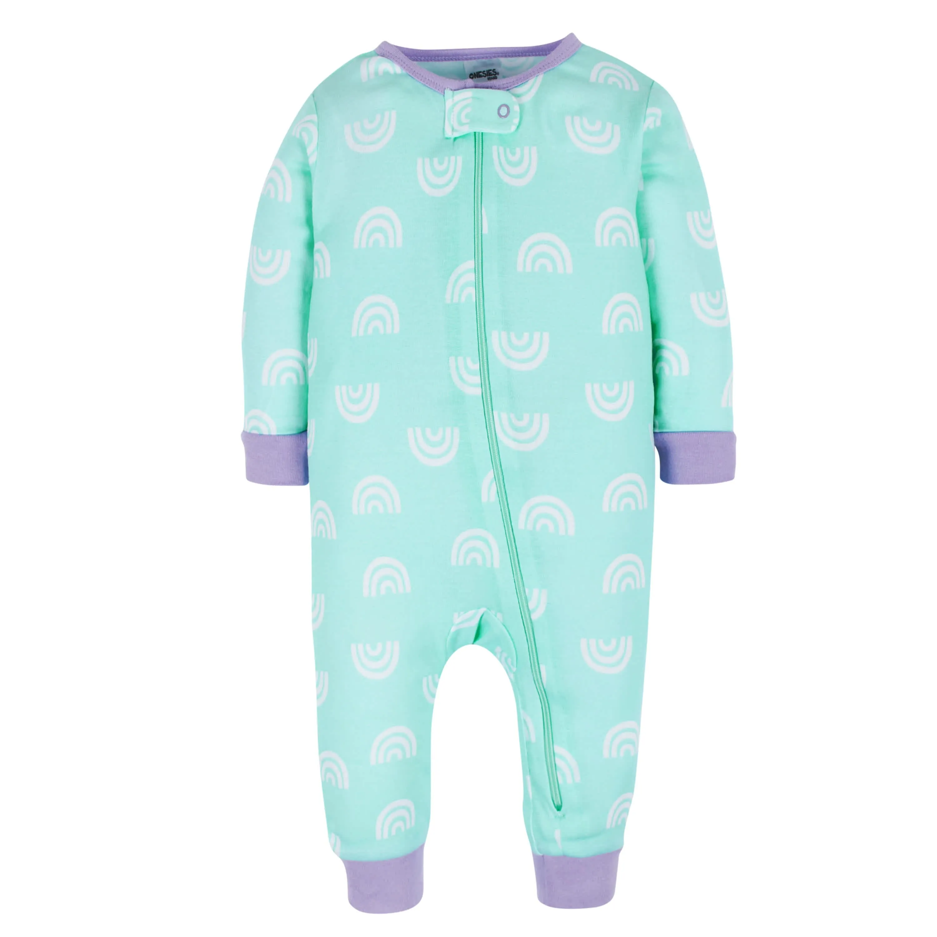 3-Pack Baby & Toddler Girls Rainbow Floral Snug Fit Footless Pajamas