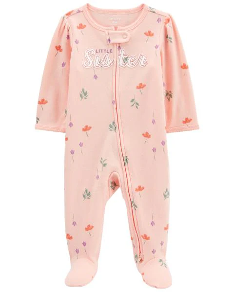 Carter's Little Sister 2-Way Zip Cotton Sleep & Play