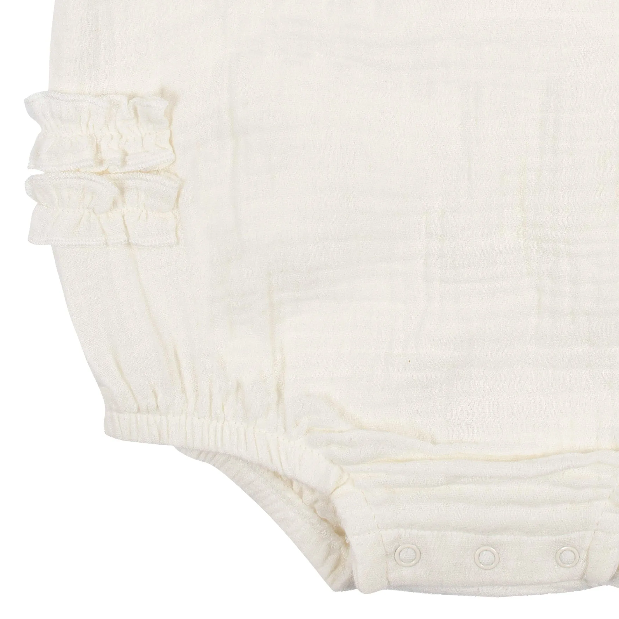 Baby Girls Ivory Gauze Sunsuit Romper