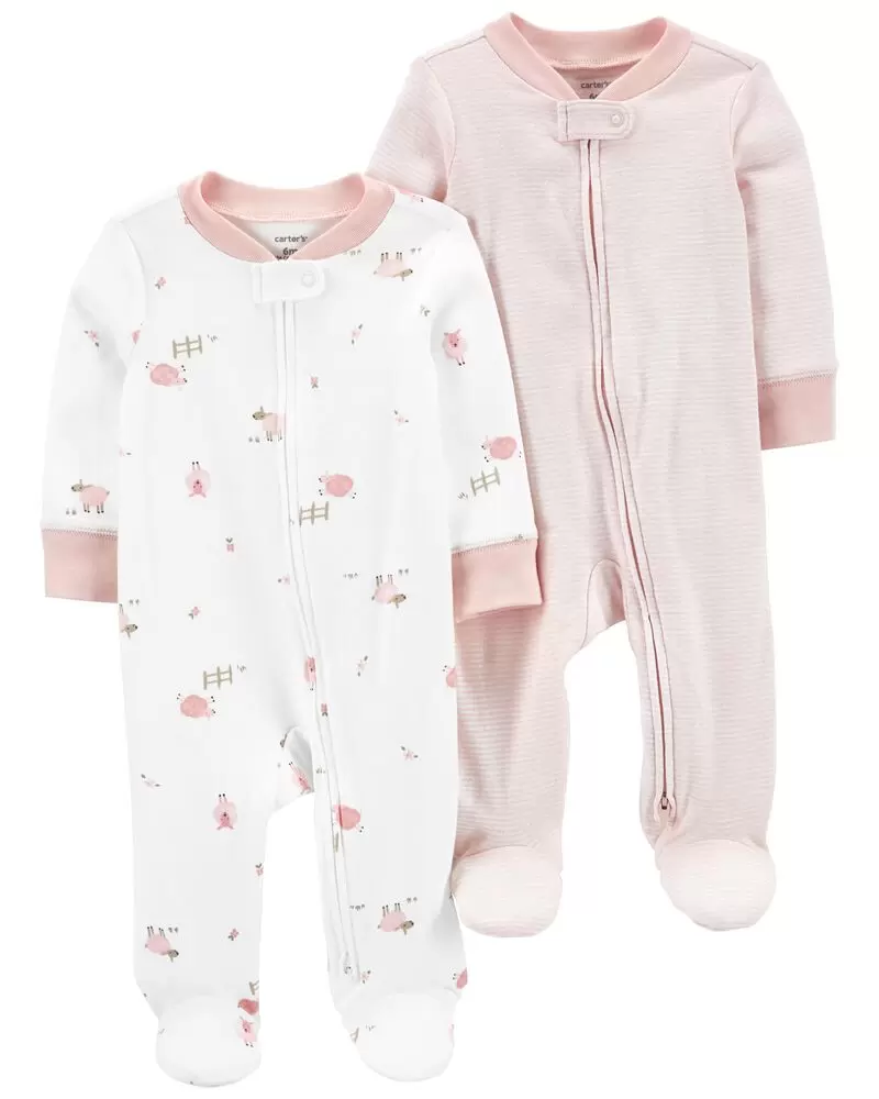 Carter's 2-Pack 2-Way Zip Cotton Sleep & Plays