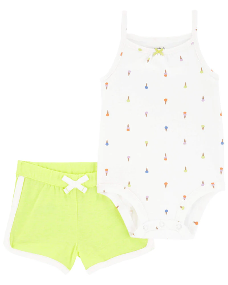 Carter's Baby 2-Piece Ice Cream Tank Bodysuit & Short Set