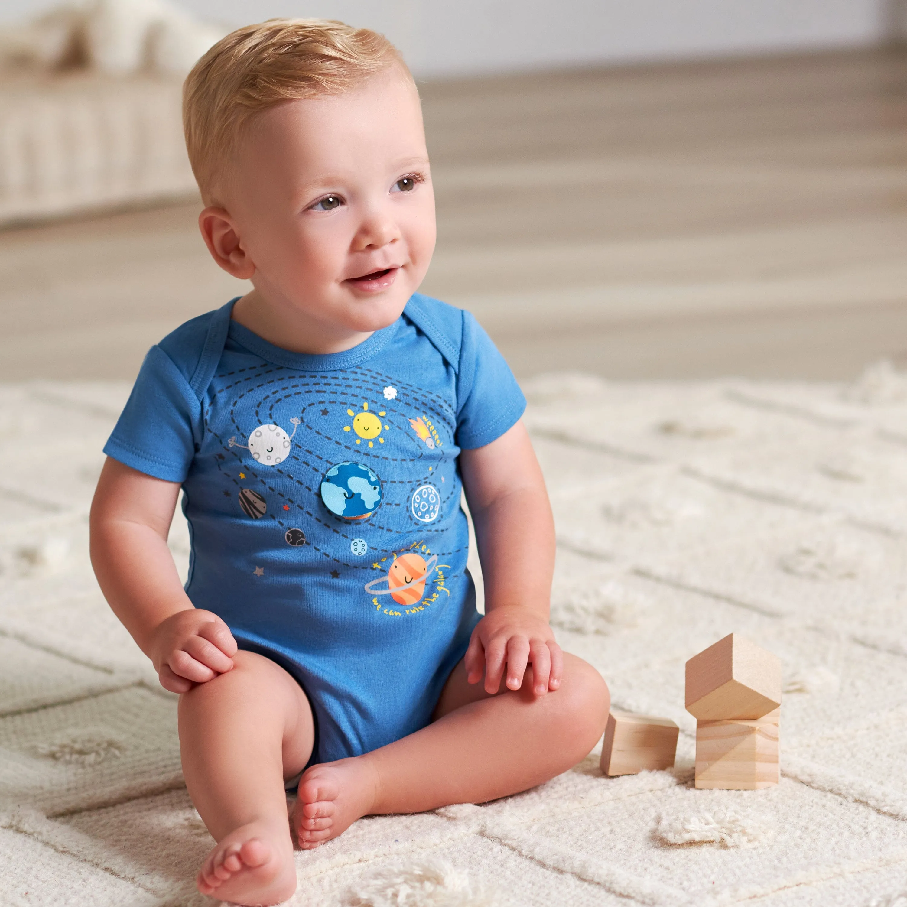 5-Pack Baby Boys Space Explorer Onesies Bodysuits