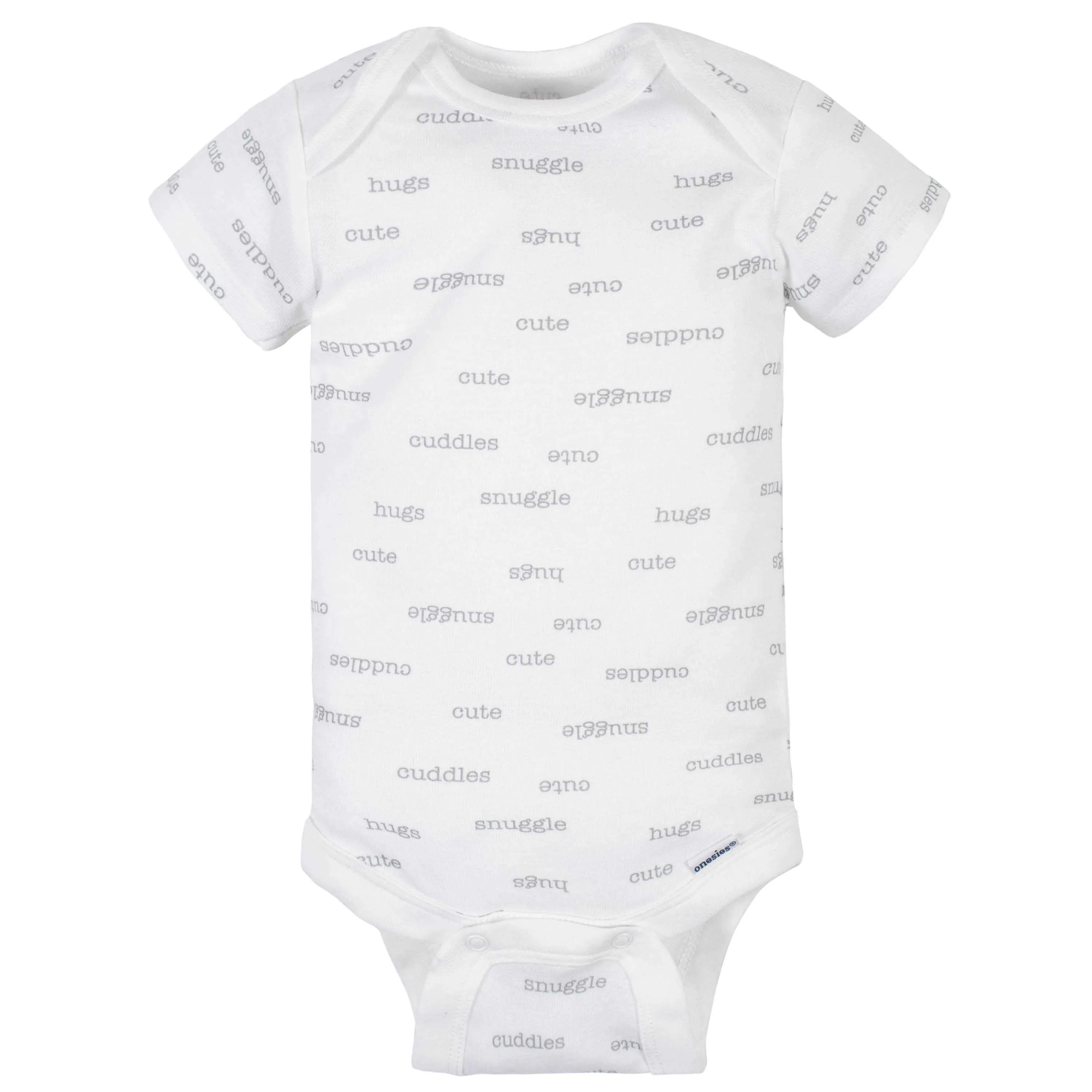 8-Pack Baby Neutral Words Short Sleeve Onesies Bodysuits