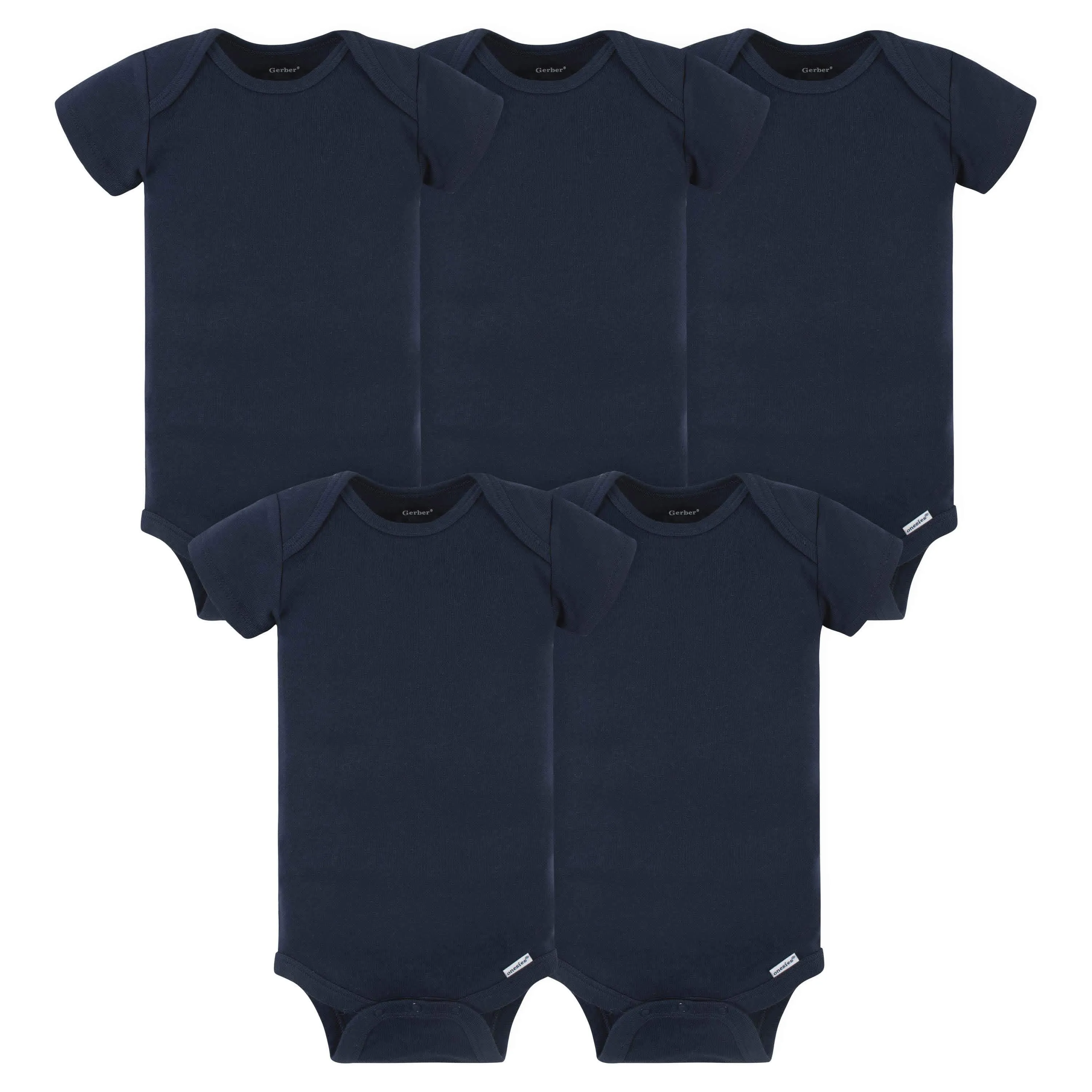 5-Pack Baby Navy Onesies Bodysuits