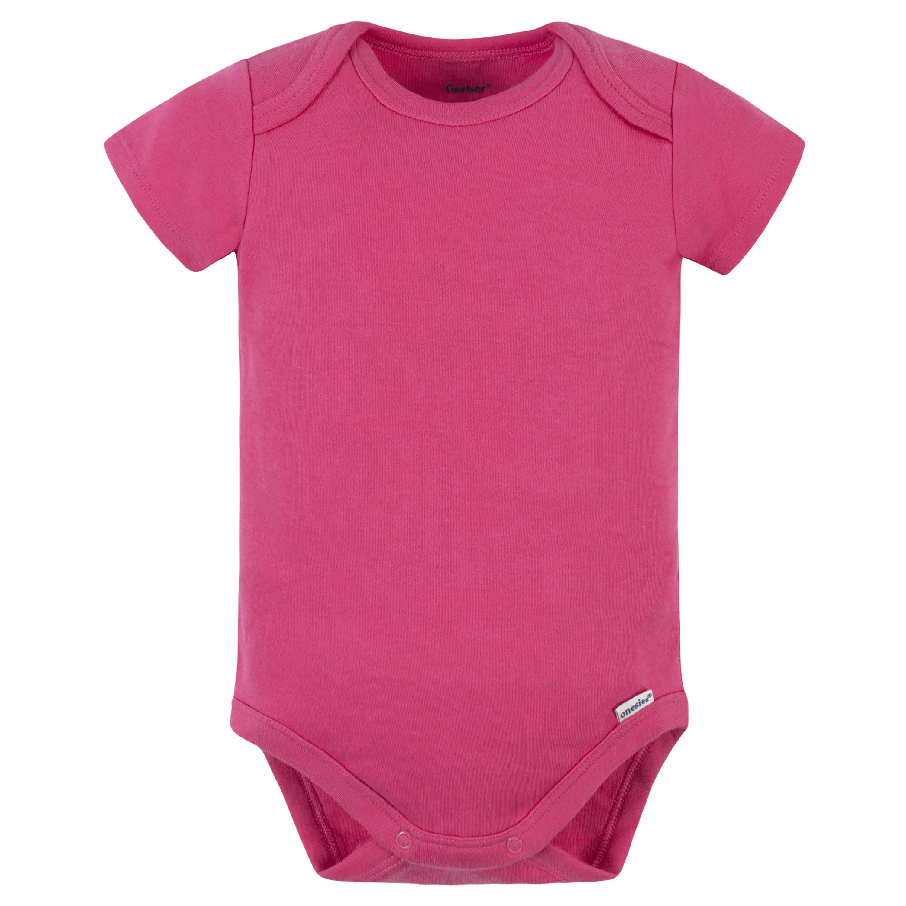 5-Pack Baby Hot Pink Premium Short Sleeve Onesies Bodysuits