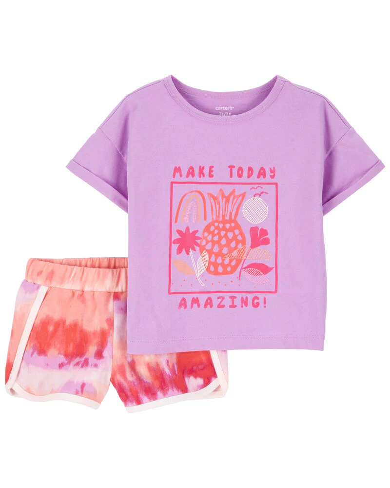 Carter's Baby 2-Piece Make Today Amazing Tee & Tie-Dye Short Set