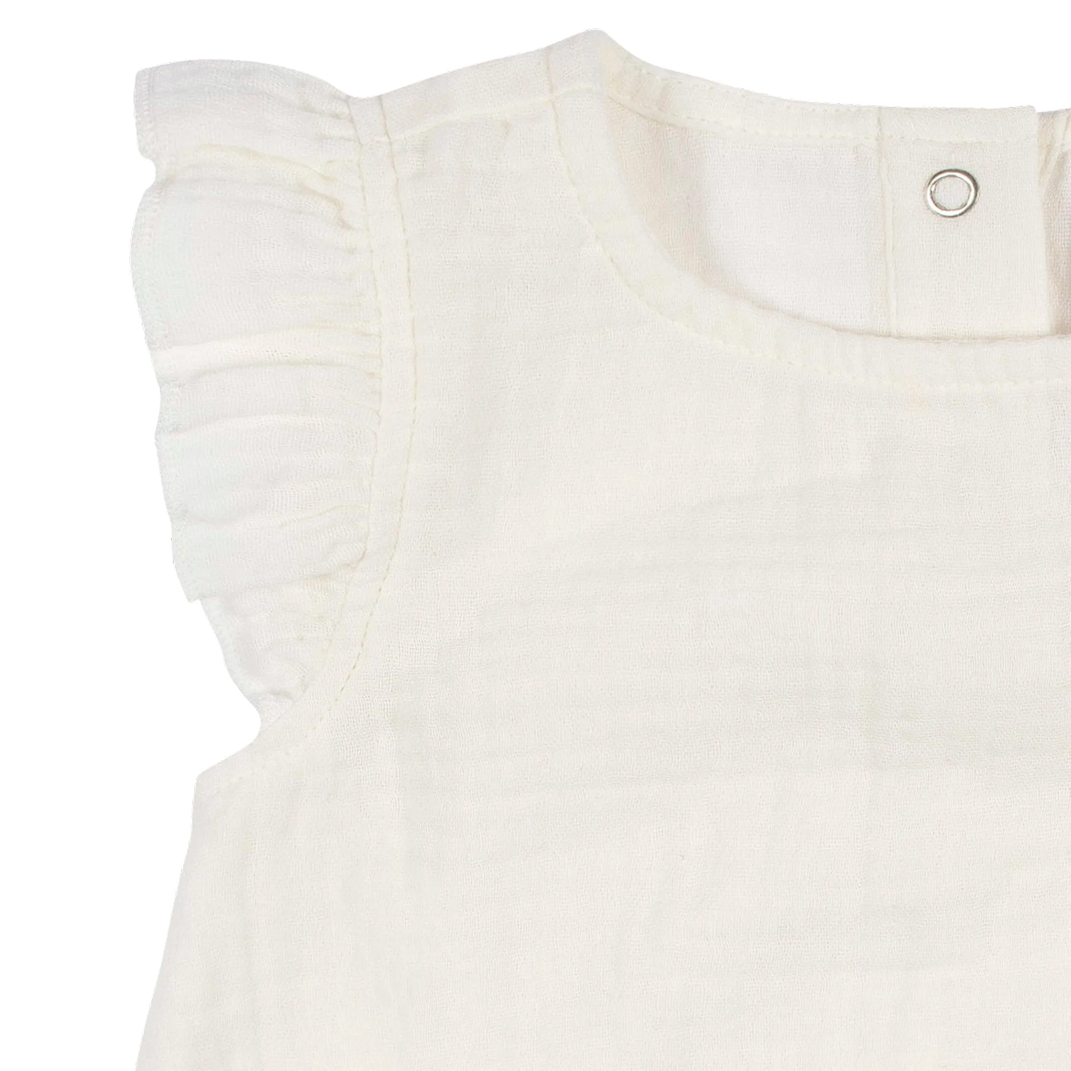 Baby Girls Ivory Gauze Sunsuit Romper