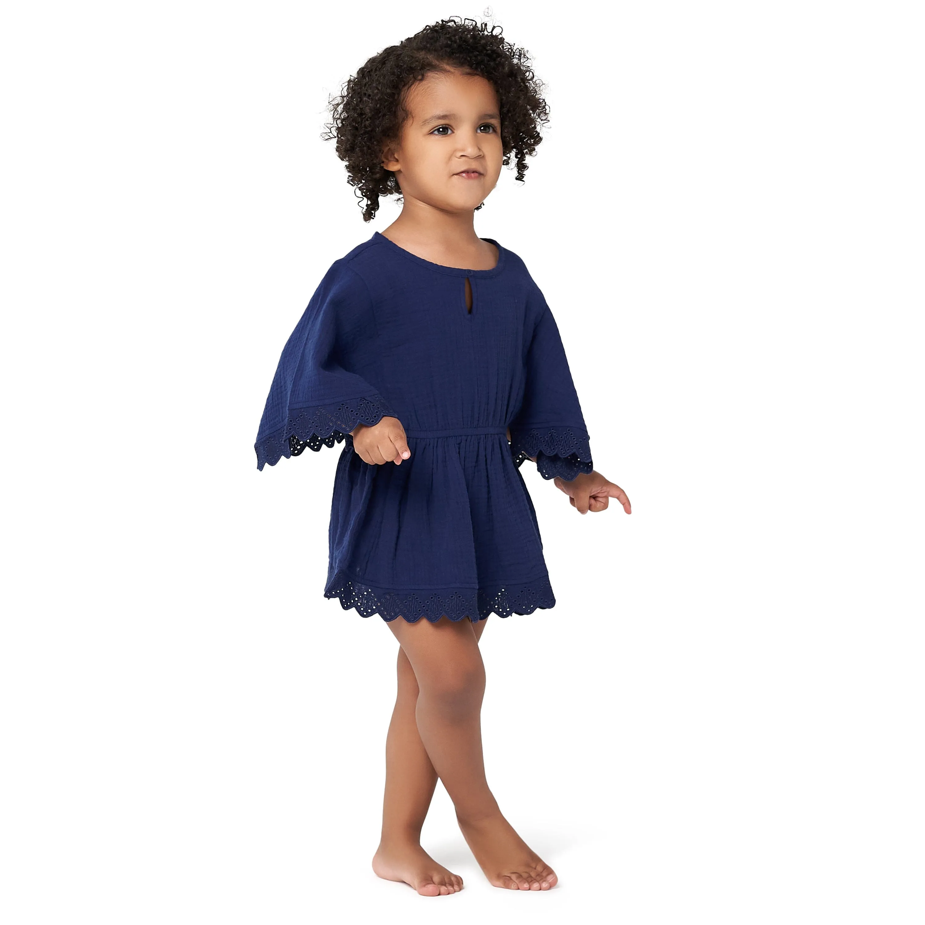 Baby & Toddler Girls Navy Woven Kaftan Coverup