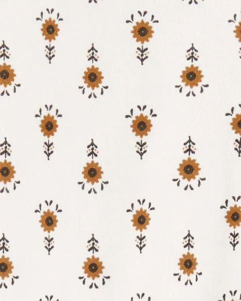 Carter's Floral 2-Way Zip Cotton Sleep and Play