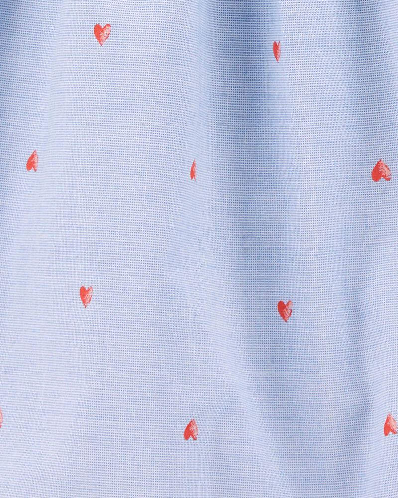 Oshkosh Heart Print Flutter Babydoll Dress
