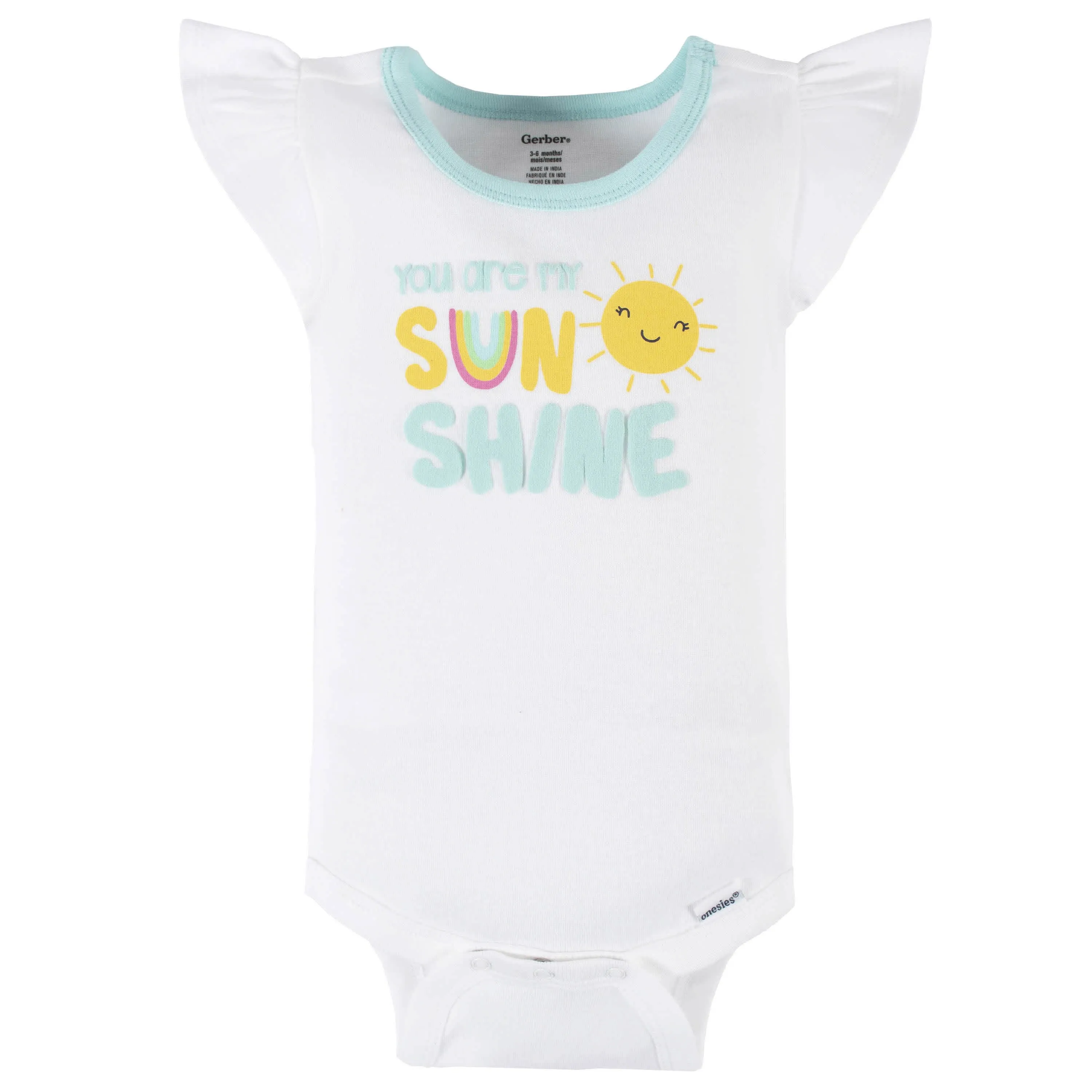 4-Pack Baby Girls Dots Of Rainbows Short Sleeve Onesies Bodysuits