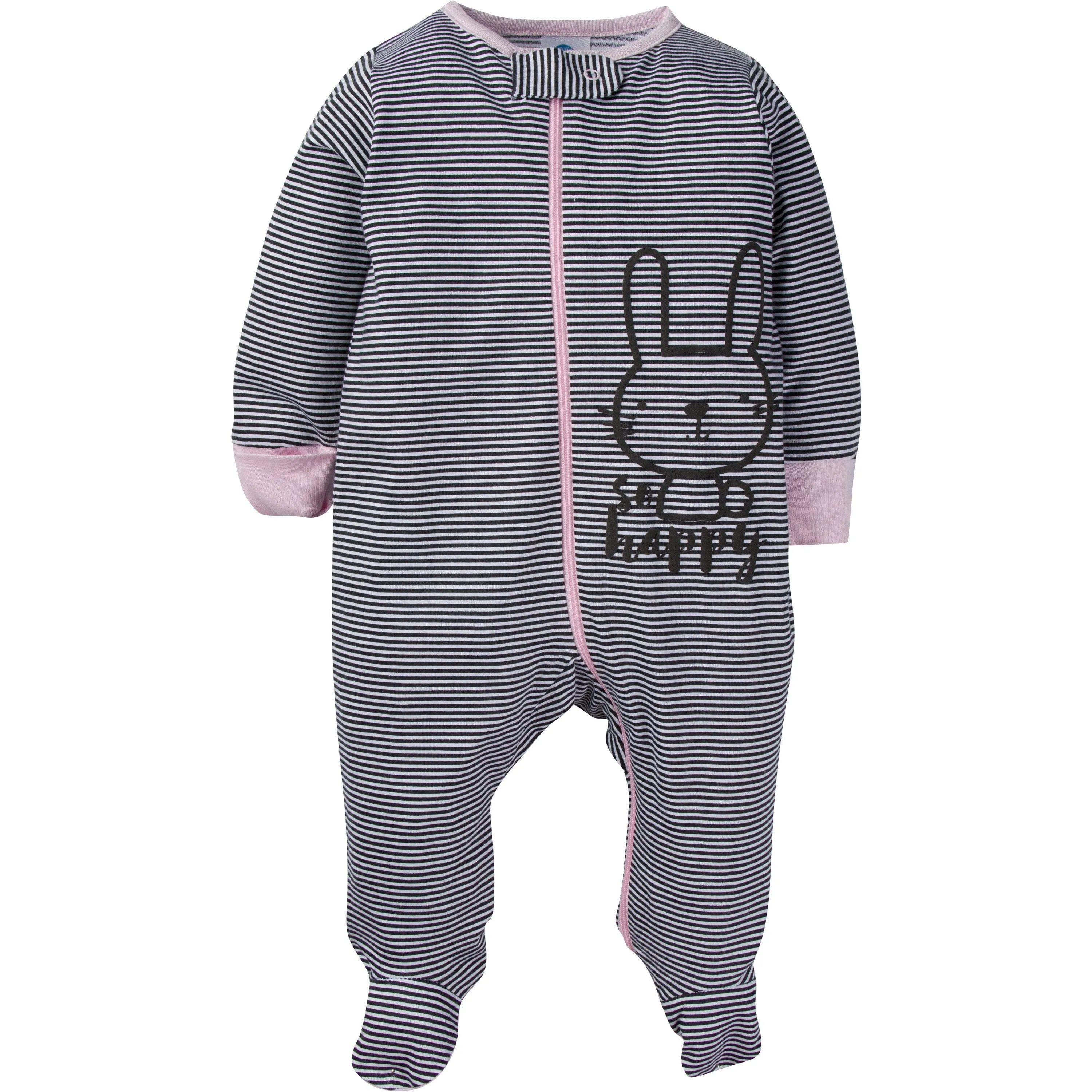 4-Pack Baby Girls Pink Bunny Sleep N' Play