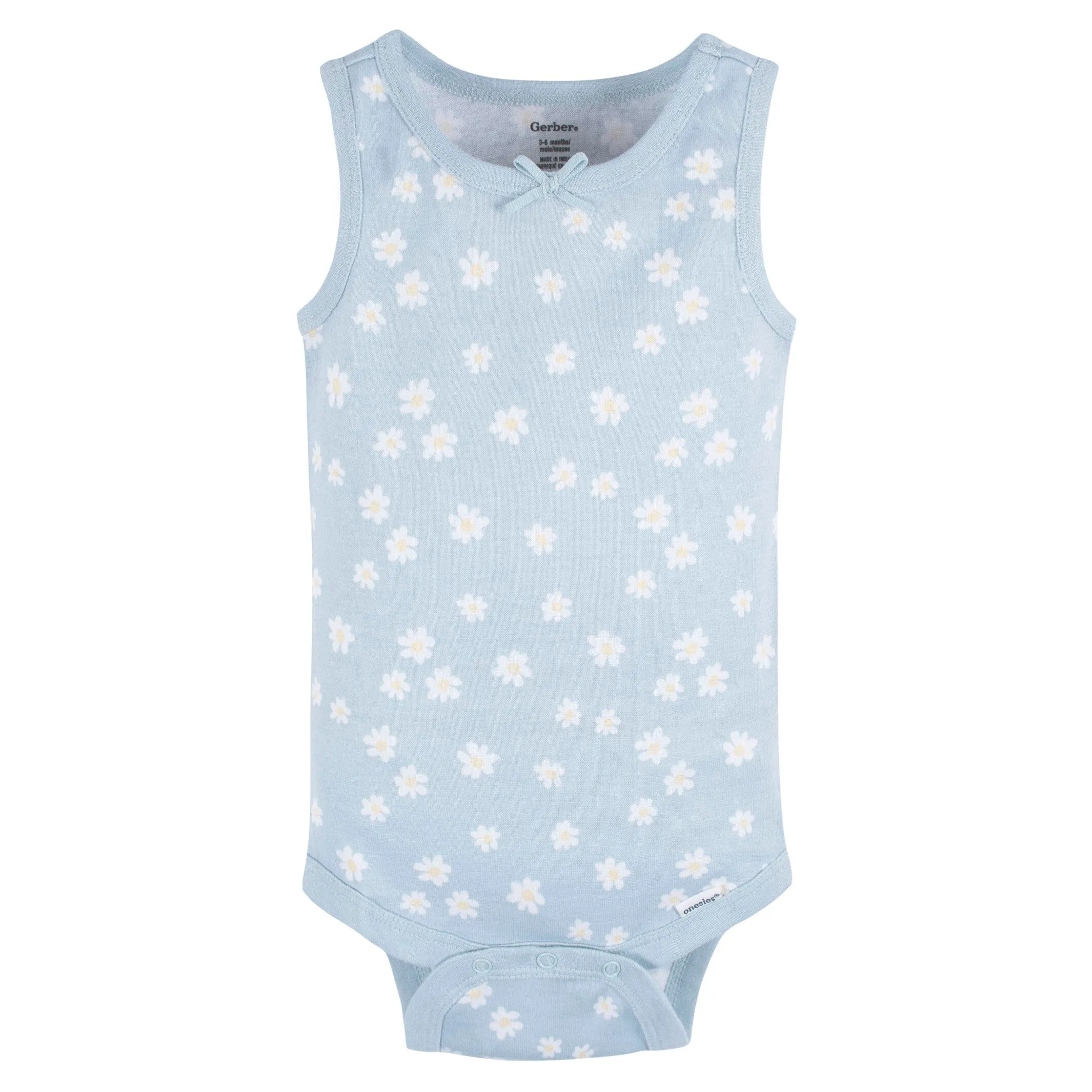 5-Pack Baby Girls Flowers & Rainbows Sleeveless Onesies Bodysuits