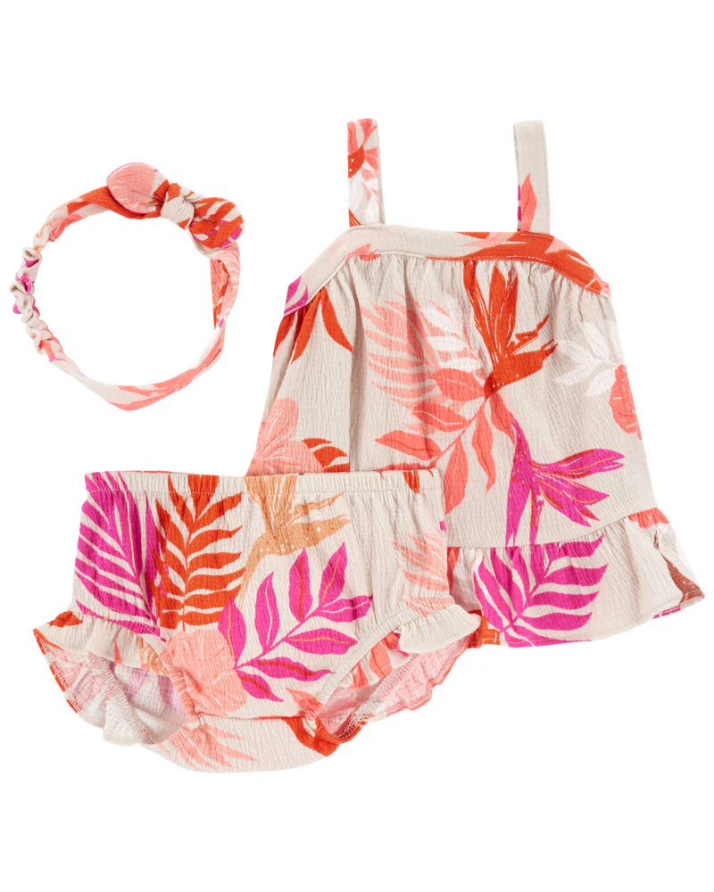 Carter's Baby 3-Piece Floral Crinkle Jersey Set