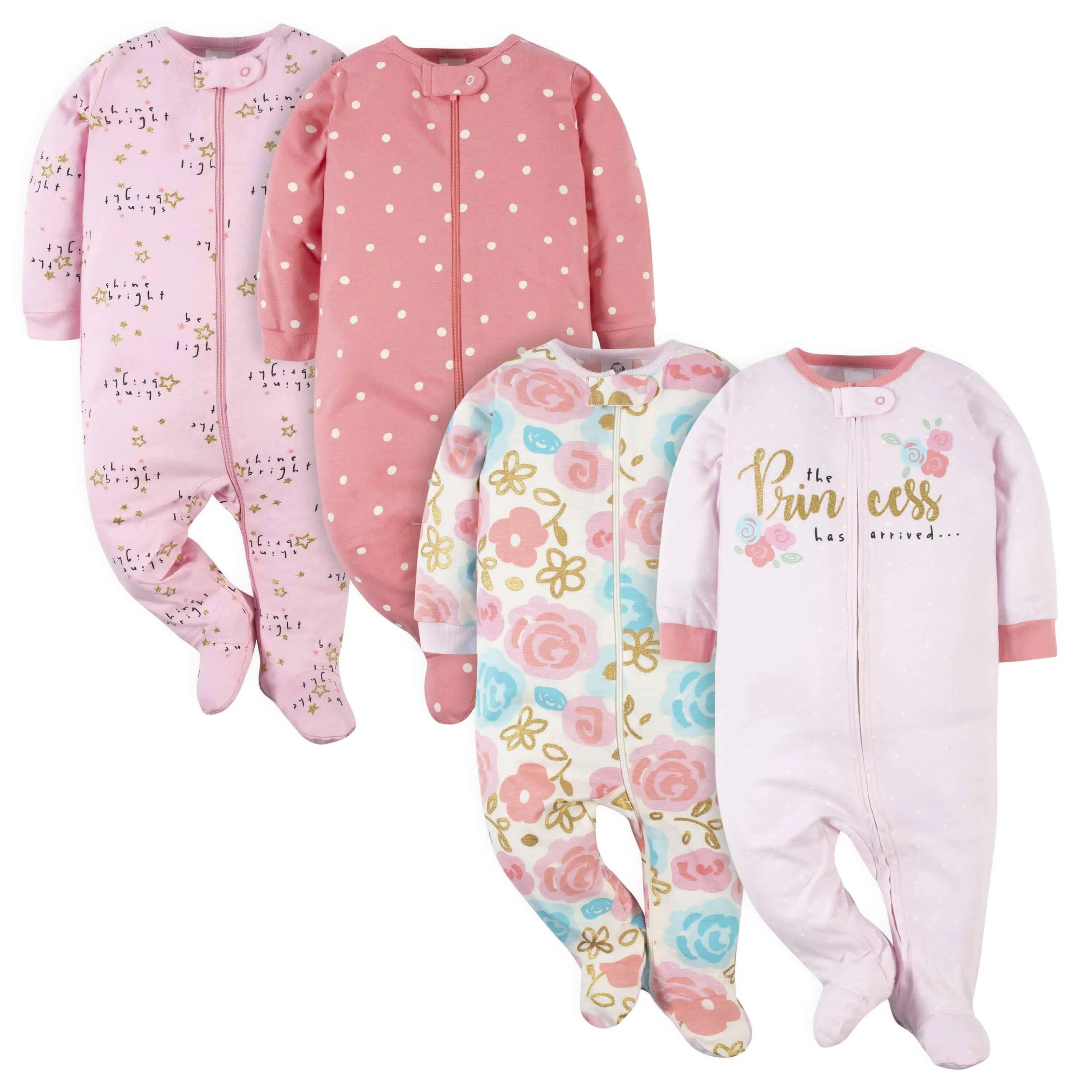 4-Pack Baby Girls Princess Sleep 'N Plays