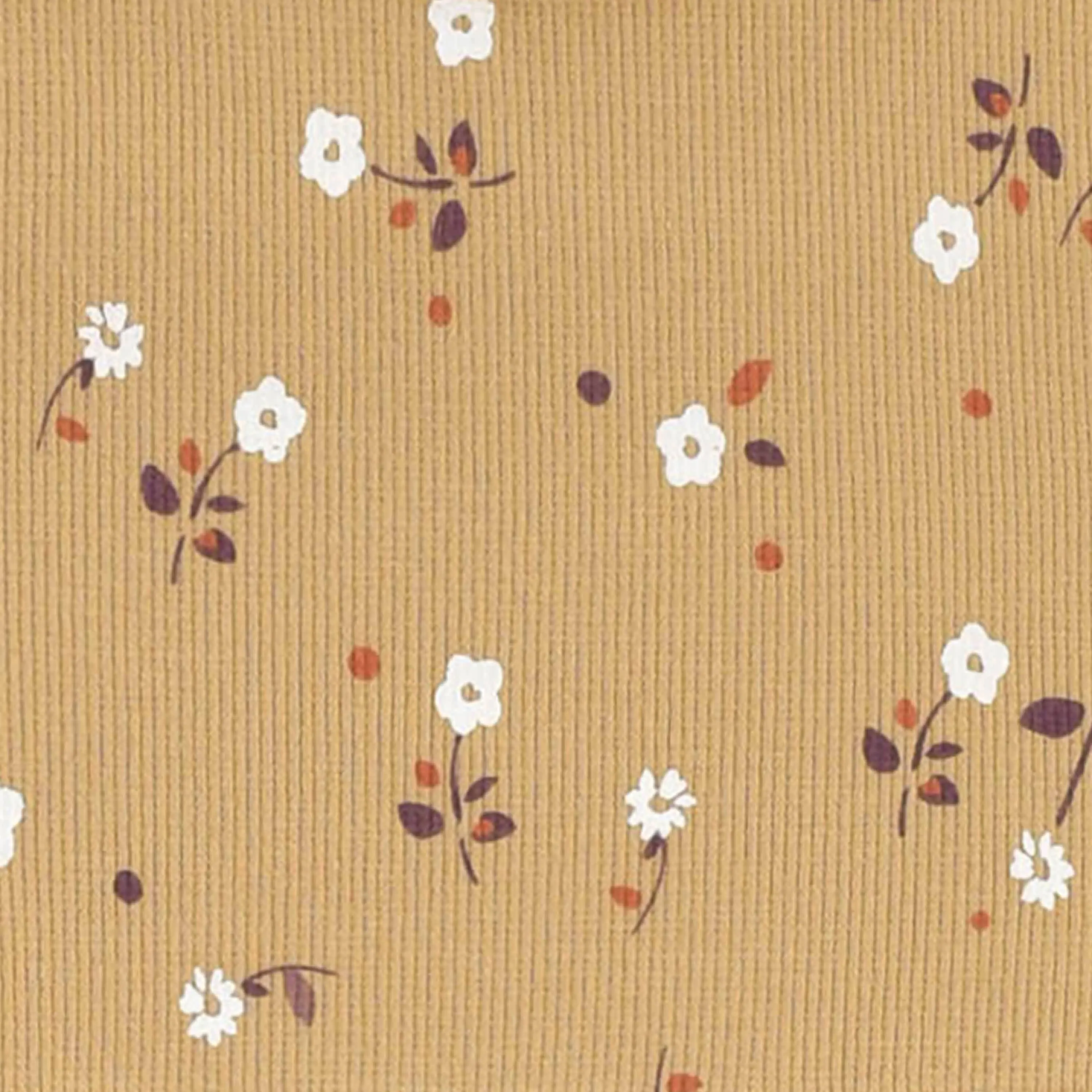 2-Pack Infant & Toddler Girls Mustard Floral Long Sleeve Dresses