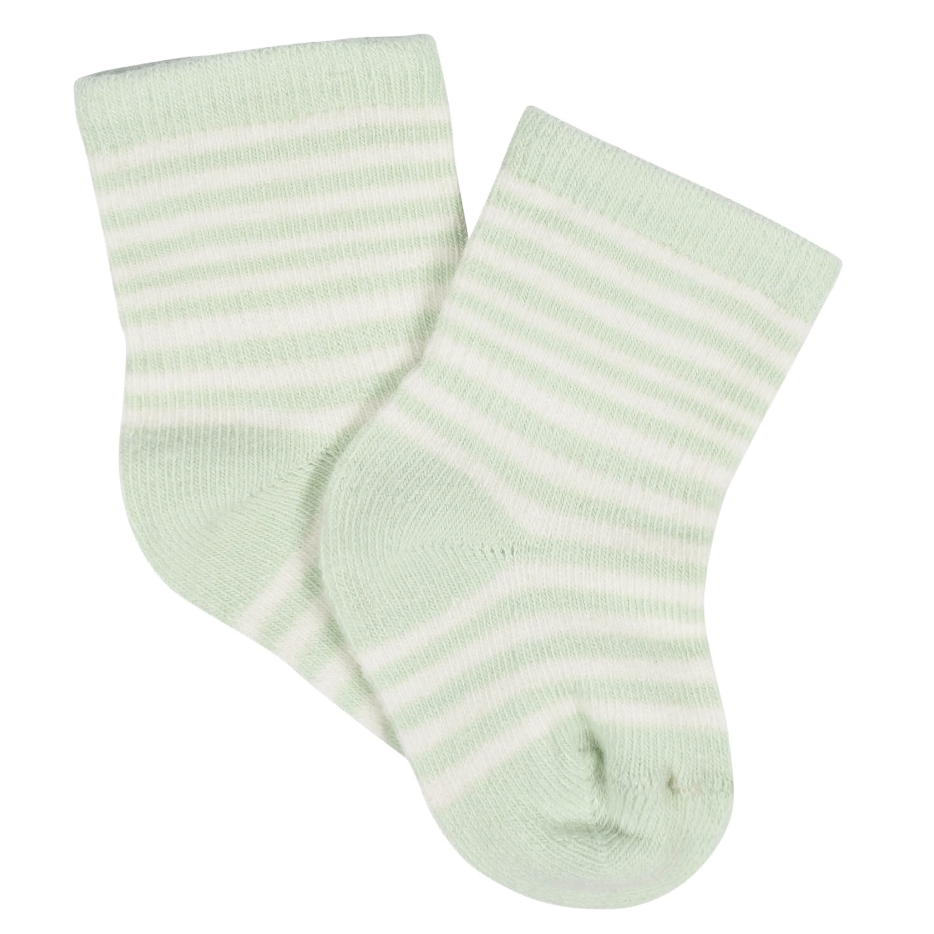 8-Pack Baby Neutral Happy Veggies Jersey Wiggle Proof Socks