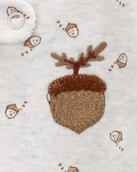 Carter's Baby Acorn 2-Way Zip Cotton Blend Sleep & Play