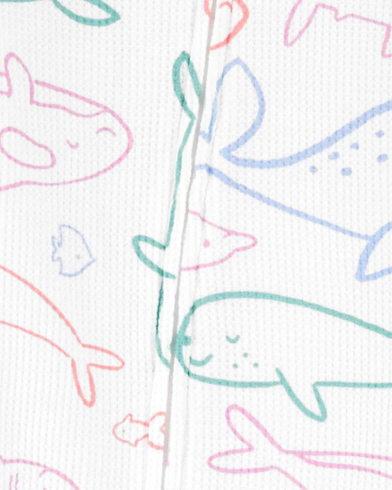 Carter's 1-Piece Whale Thermal Footie Pyjamas