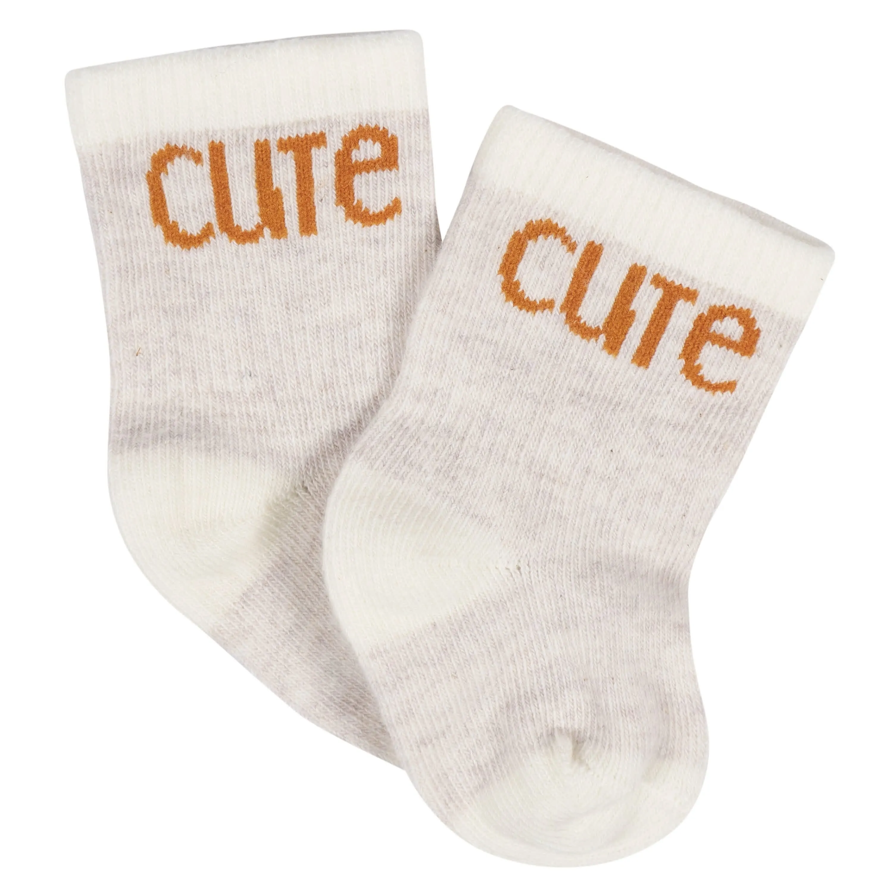 8-Pack Baby Neutral Happy Veggies Jersey Wiggle Proof Socks