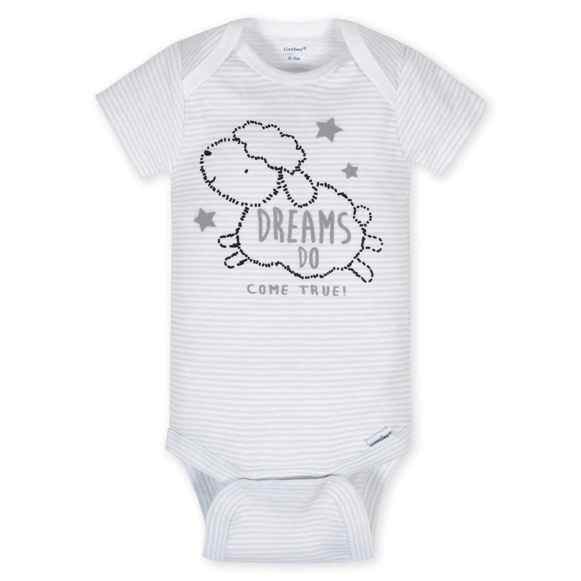 5-Pack Baby Neutral Lamb Short Sleeve Onesies Bodysuits