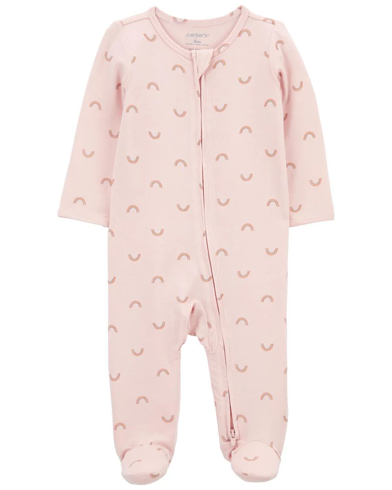 Carter's Rainbow Zip-Up PurelySoft Sleep and Play ECOVERO