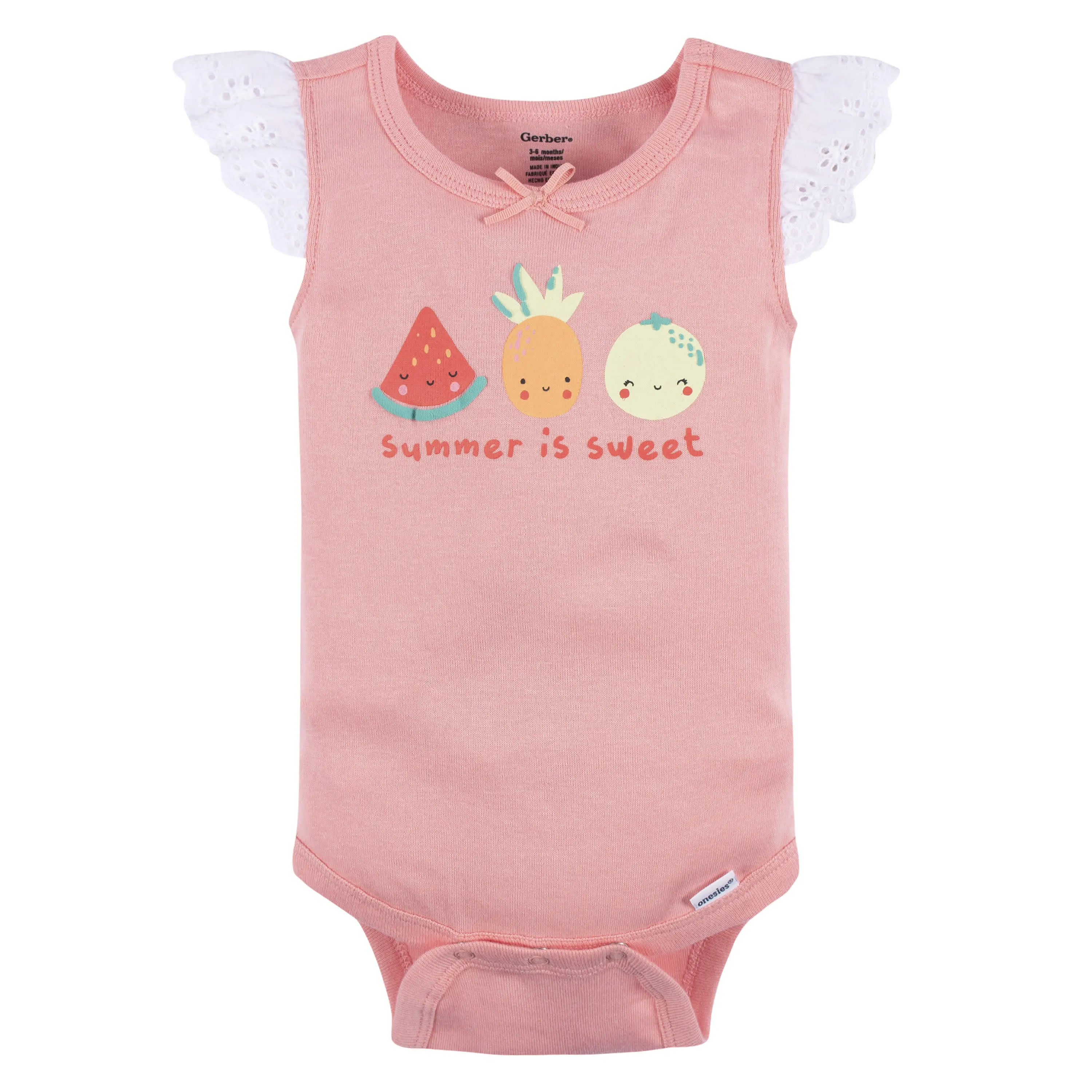 4-Pack Baby Girls Summer Sweets Sleeveless Onesies Bodysuits