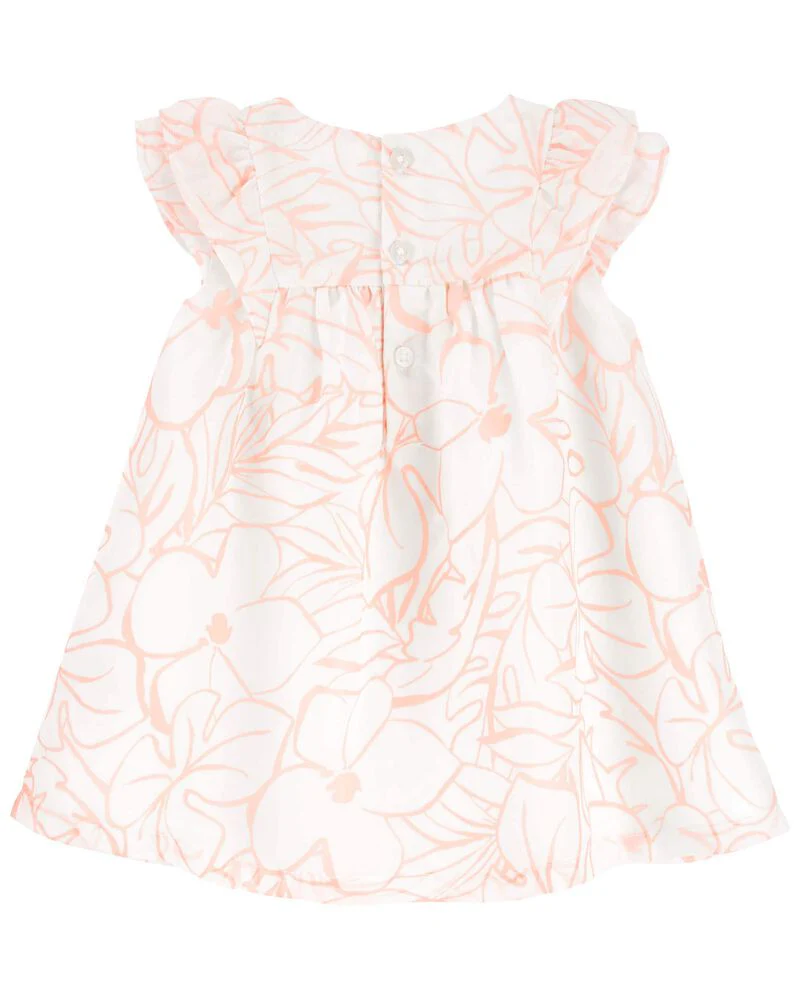 Carter's  Smocked Floral Print Dress