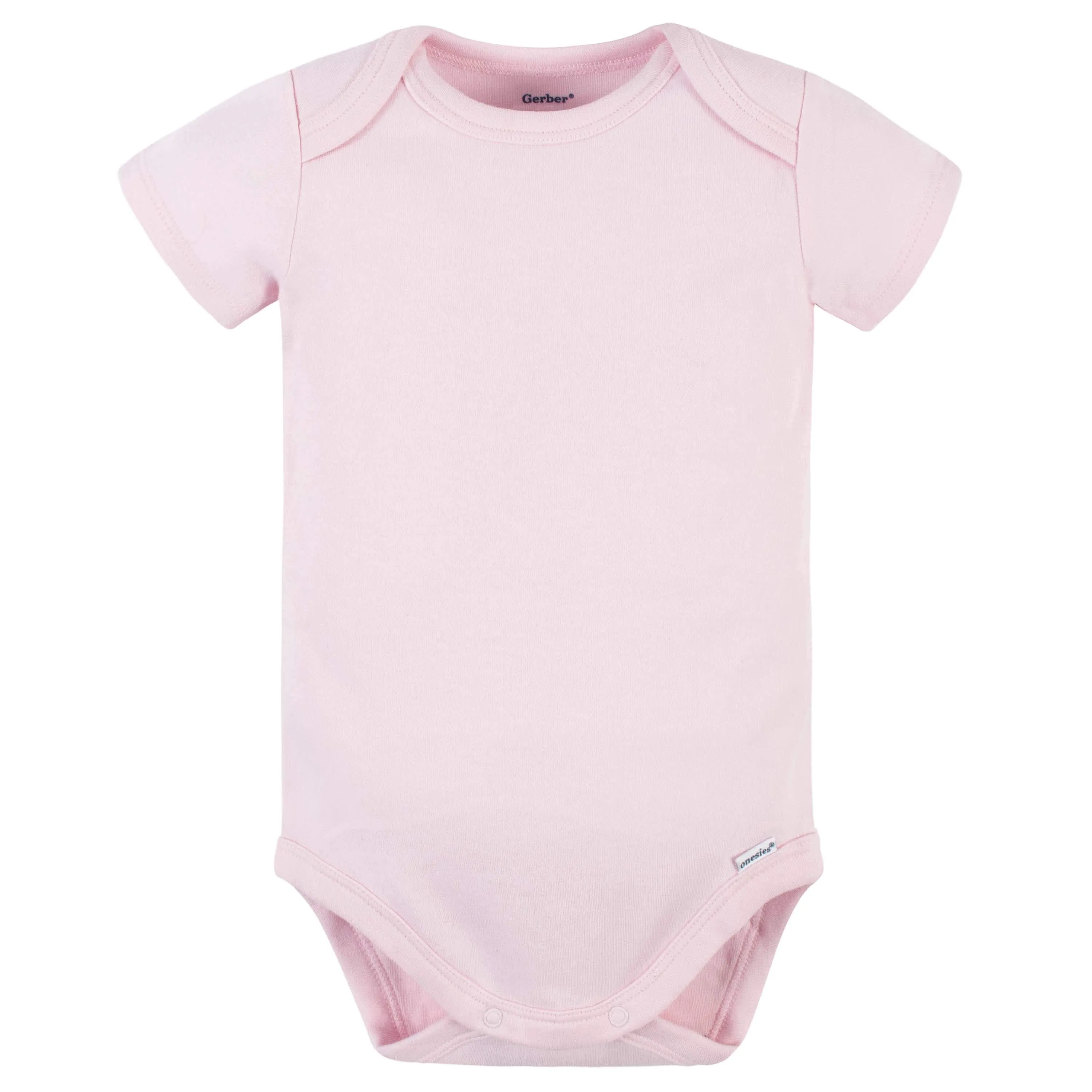 5-Pack Baby Light Pink Premium Short Sleeve Onesies Bodysuits