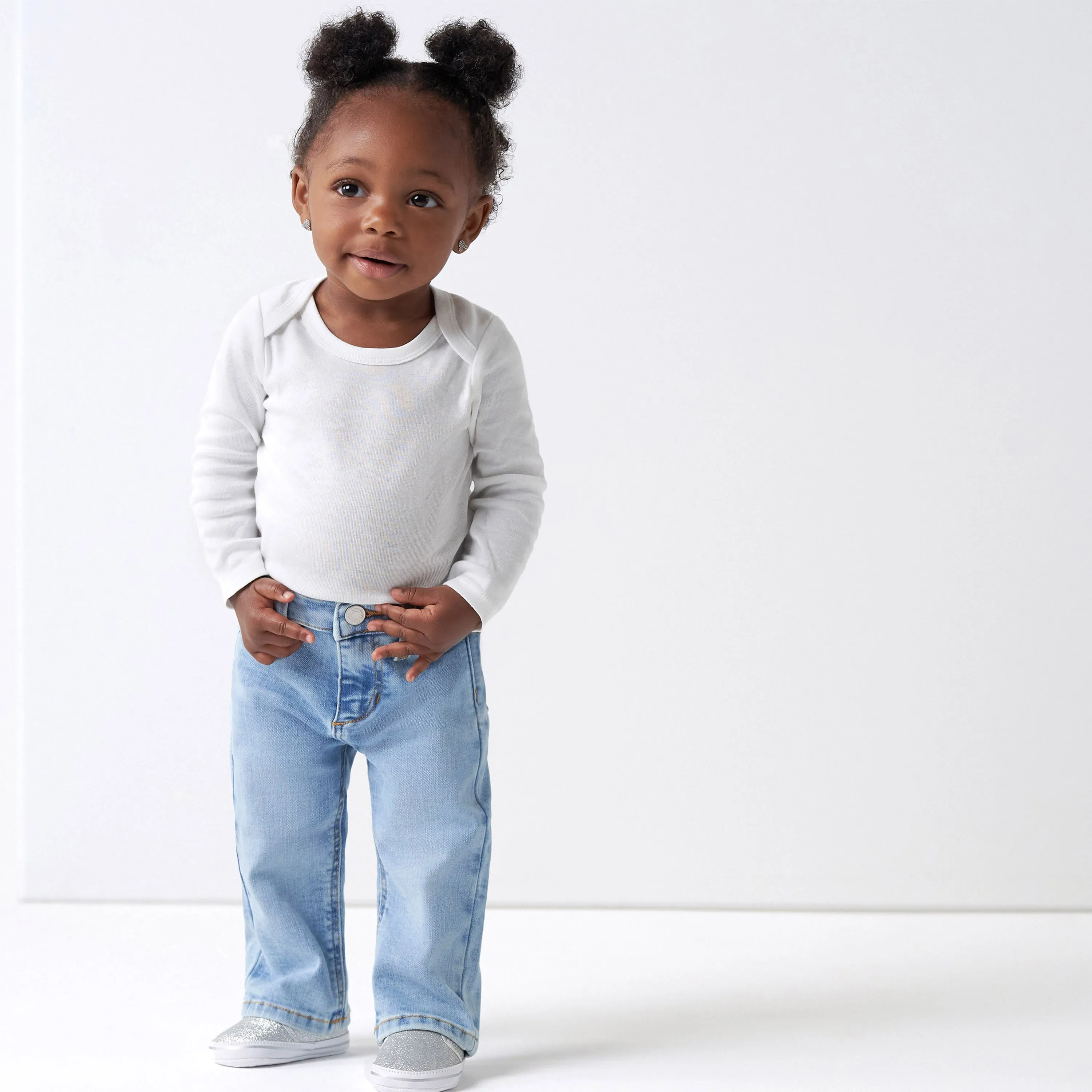 5-Pack Baby White Premium Long Sleeve Onesies Bodysuits