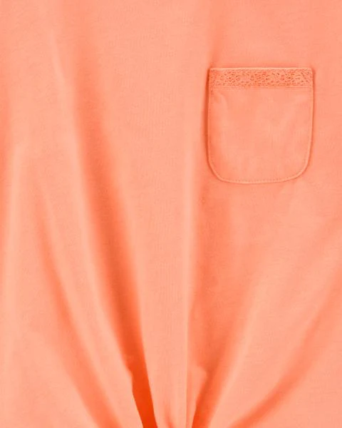 Oshkosh Orange Knot Front Blouse