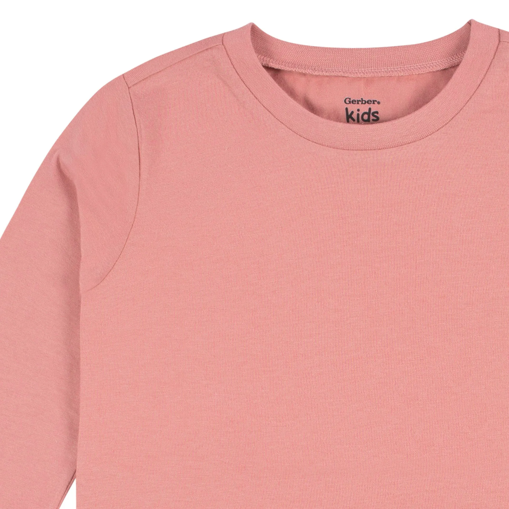 5-Pack Baby & Toddler Mauve Pink Premium Long Sleeve Tees