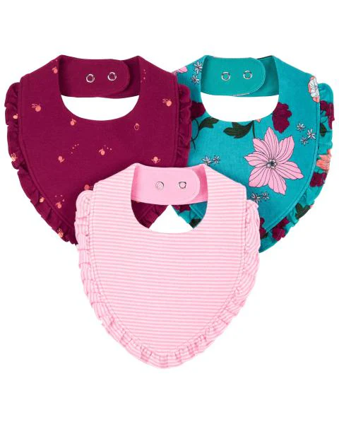 Carter's 3-Pack Floral Bib Set