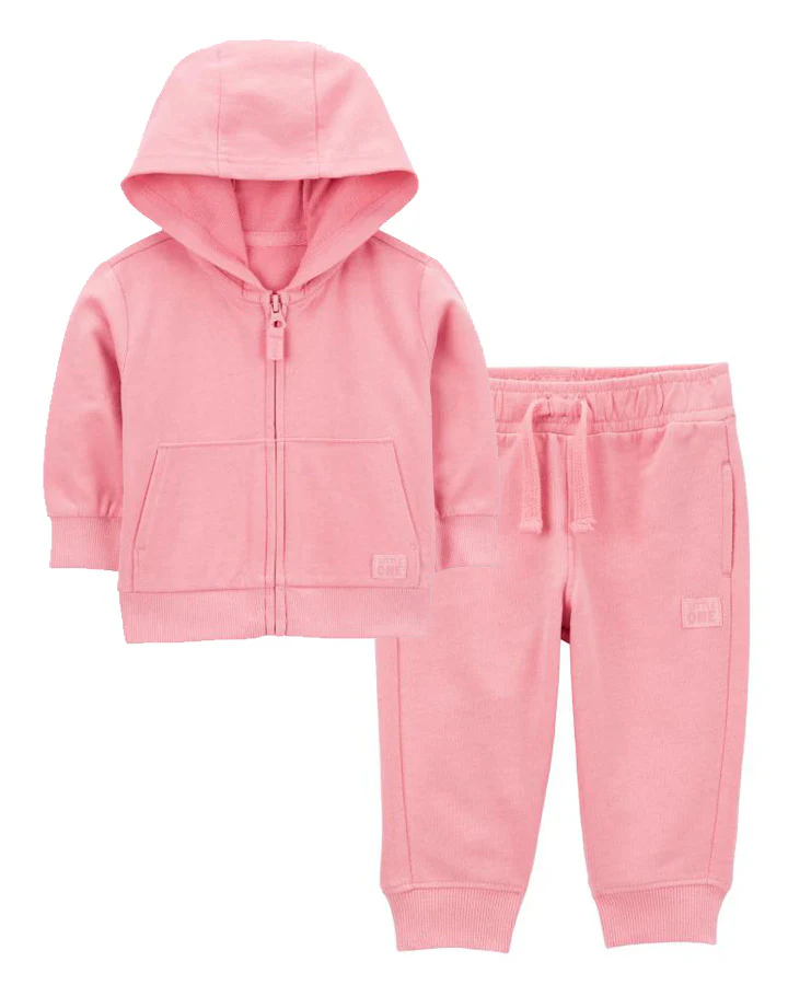 Carter's Zip-Front French Terry Hoodie with Pull-On French Terry Joggers