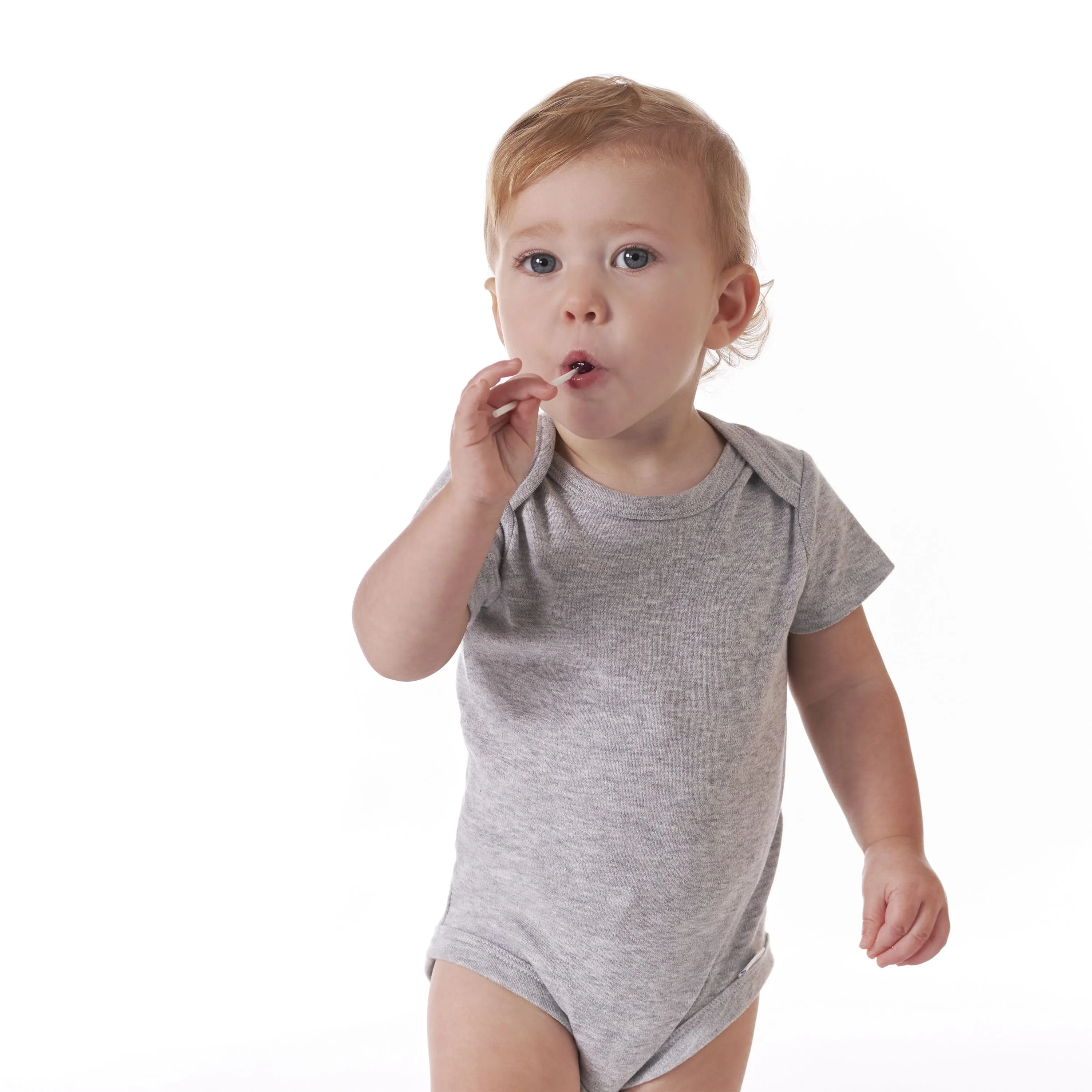 5-Pack Baby Neutral Gray Heather Ribbed Onesies Bodysuits