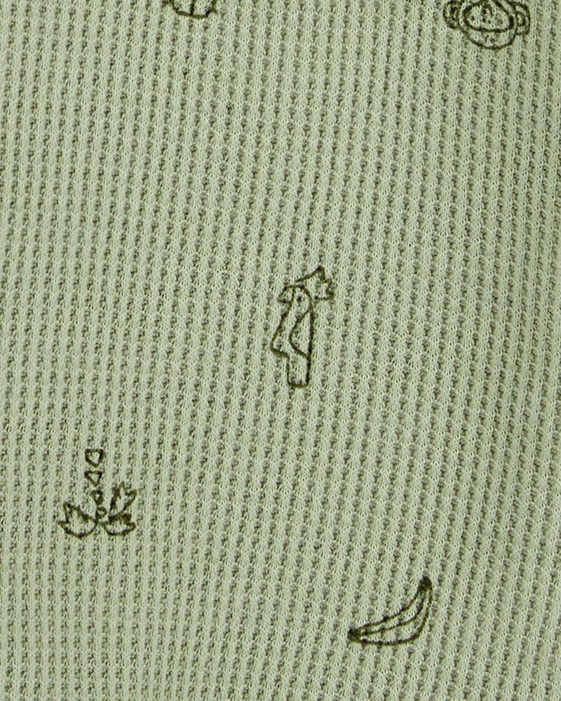 Carter's Waffle Knit Jungle Print Romper