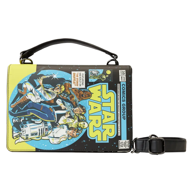 Loungefly Stitch Shoppe Dark Side Vs. Light Side Comic Book Crossbody Bag