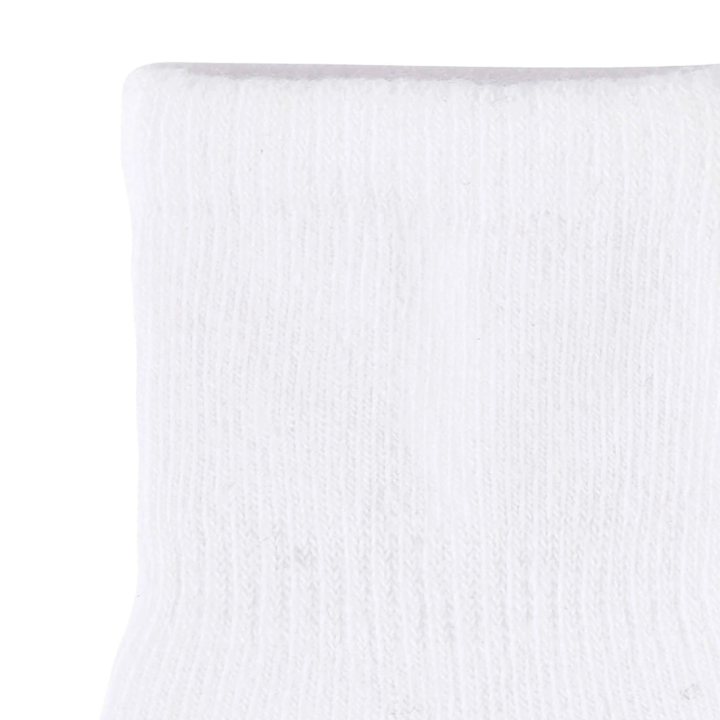 8-Pack Baby & Toddler White Wiggle Proof Jersey Crew Socks