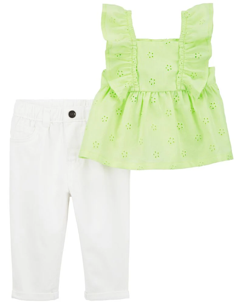 Carter's 2-Piece Eyelet Top & Pant Set